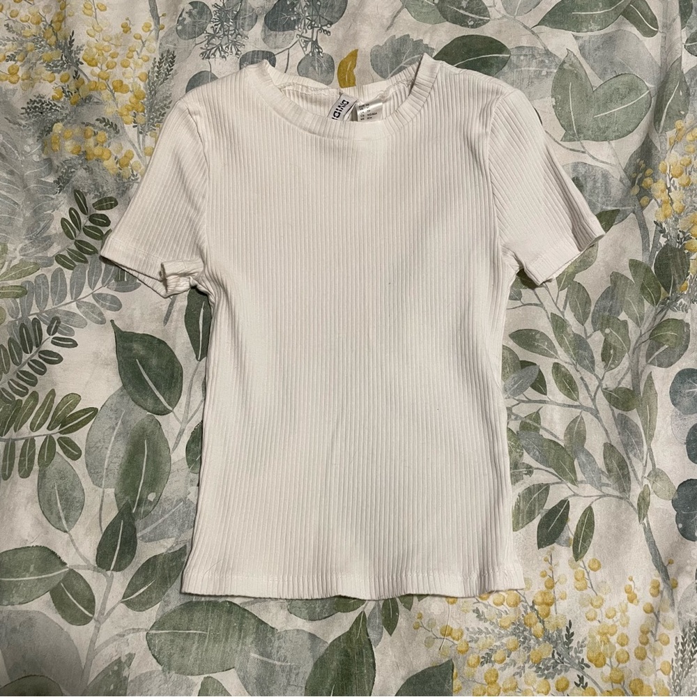 H&M White Crop Top